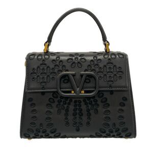 Valentino Garavani V-Sling Small Handbag Leather Chemical Fiber
